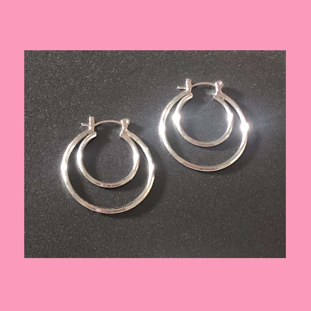 Flirty Silver Hooped Earrings